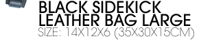 Black Leather Sidekick Leather Bag Large