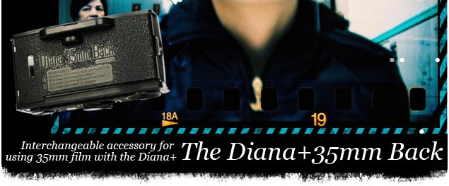 Interchangeable accessory for using 35mm film with the Diana+ THE DIANA+ 35mm BACK