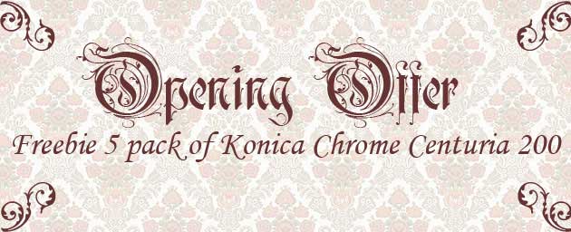 Opening Offer: http://www.lomography.com/filmshop/konica/chrome_centuria