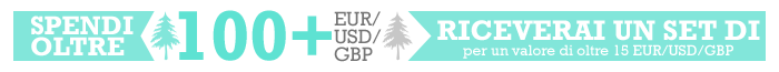 Spend over 100 EUR/USD/GBP and get these for free worth over 15 EUR/USD/GBP!