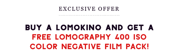 BUY A LOMOKINO AND GET A FREE FILM PACK!