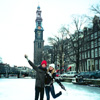 Schaatsen op de Amsterdamse grachten