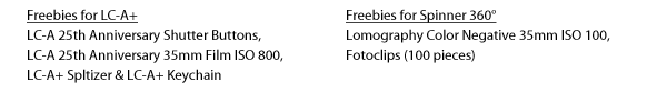 Get Freebies with your camera order!